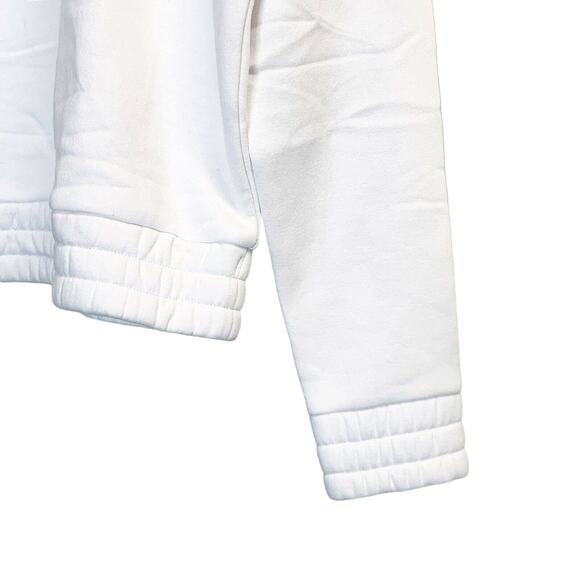 FILA Large Logo Quarter Zip Pullover Sweatshirt Sweater White Jacket sz M - Picture 3 of 7